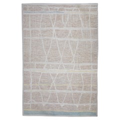 Taupe 21st Century Modern Moroccan Style Wool Rug 10'10" X 16'2"