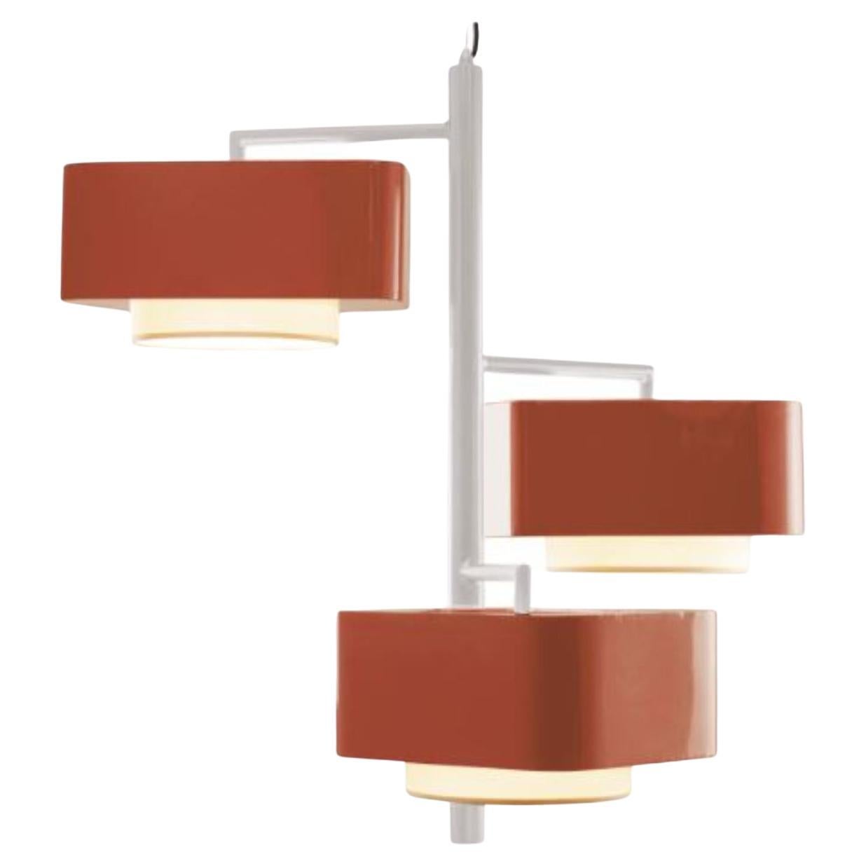 Taupe and Copper Carousel I Suspension Lamp by Dooq For Sale