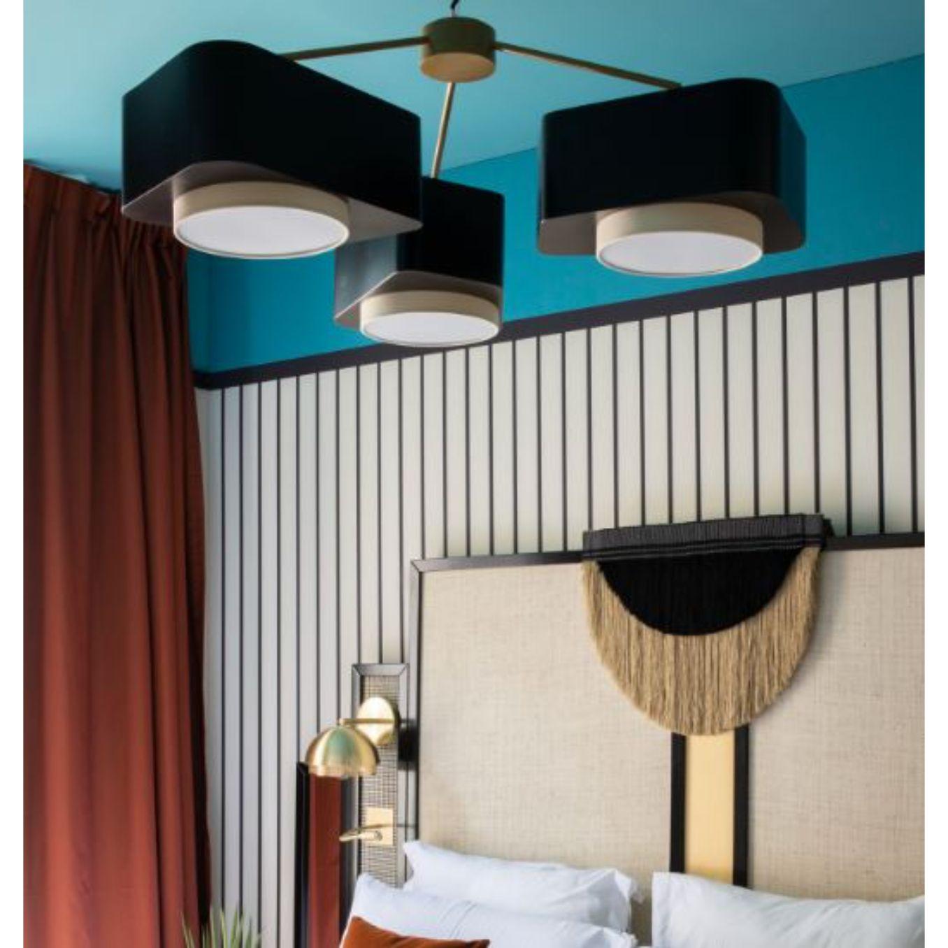 Taupe and Copper Carousel Suspension Lamp by Dooq For Sale 4