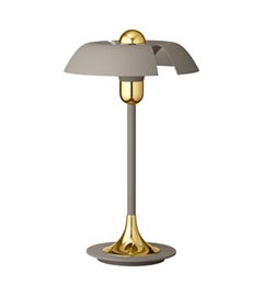 Taupe and Gold Contemporary Table Lamp