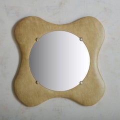 Specchio da parete Taupe Clover, Francia, anni '70