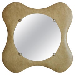 Specchio da parete Taupe Clover, Francia, anni '70