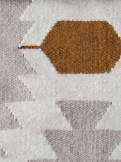 Taupe Beige Neutral Handwoven 7' X 11' Kelem Rug