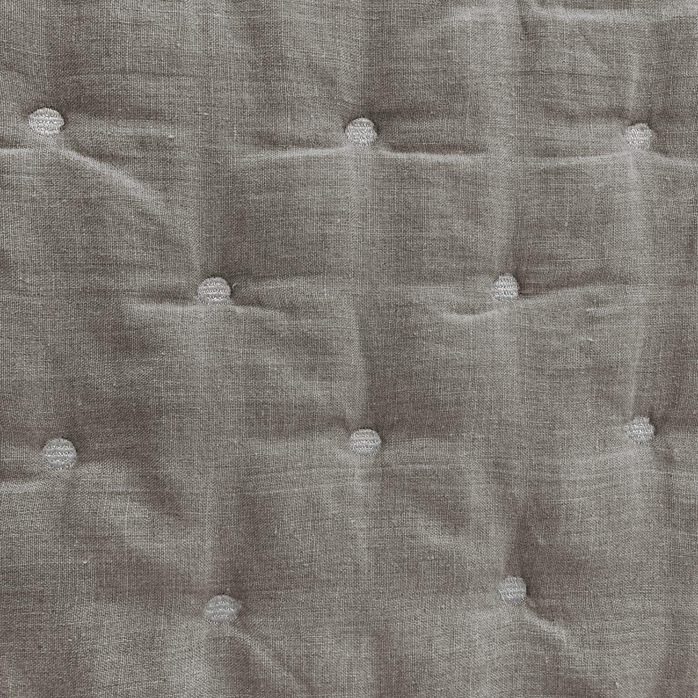 Italian Taupe Gray Linen Quilt For Sale