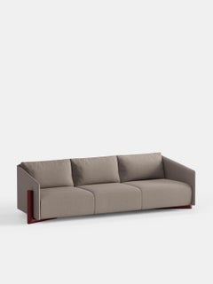 Taupe Grey Timber 4 Seater Sofa by Kann Design