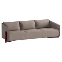 Taupegraues 4-Sitzer-Sofa aus Holz von Kann Design