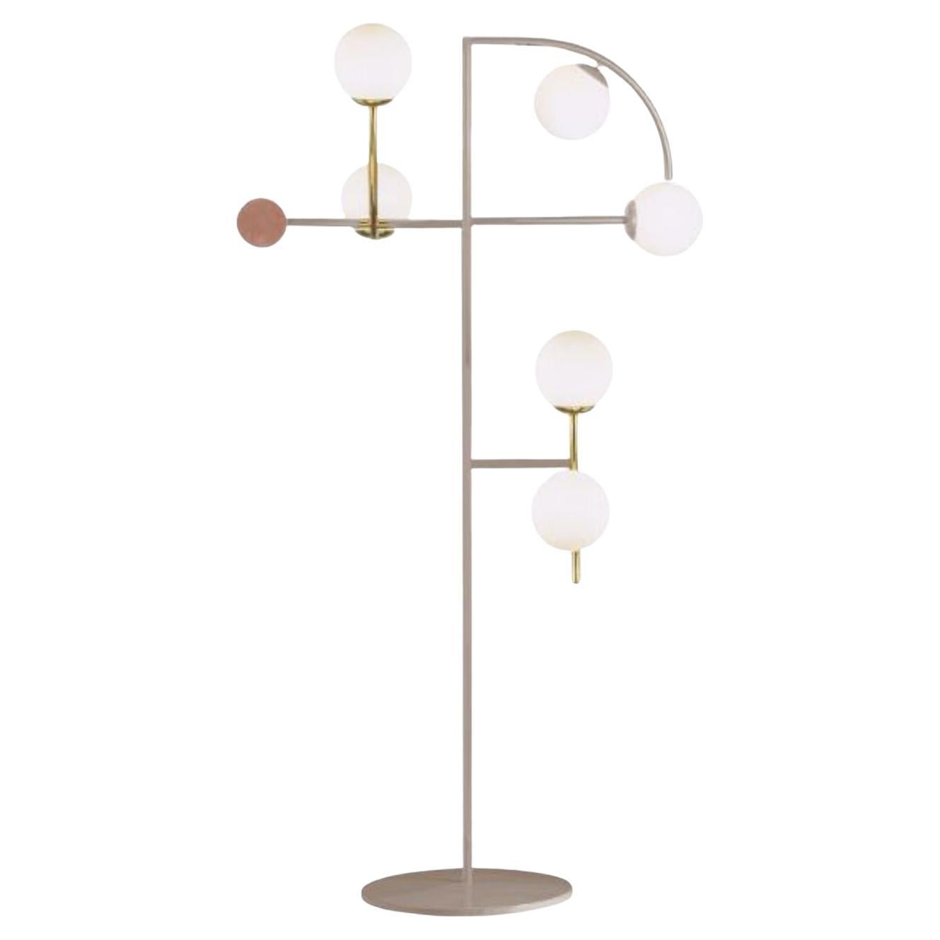 Taupe Helio Floor Lamp by Dooq For Sale