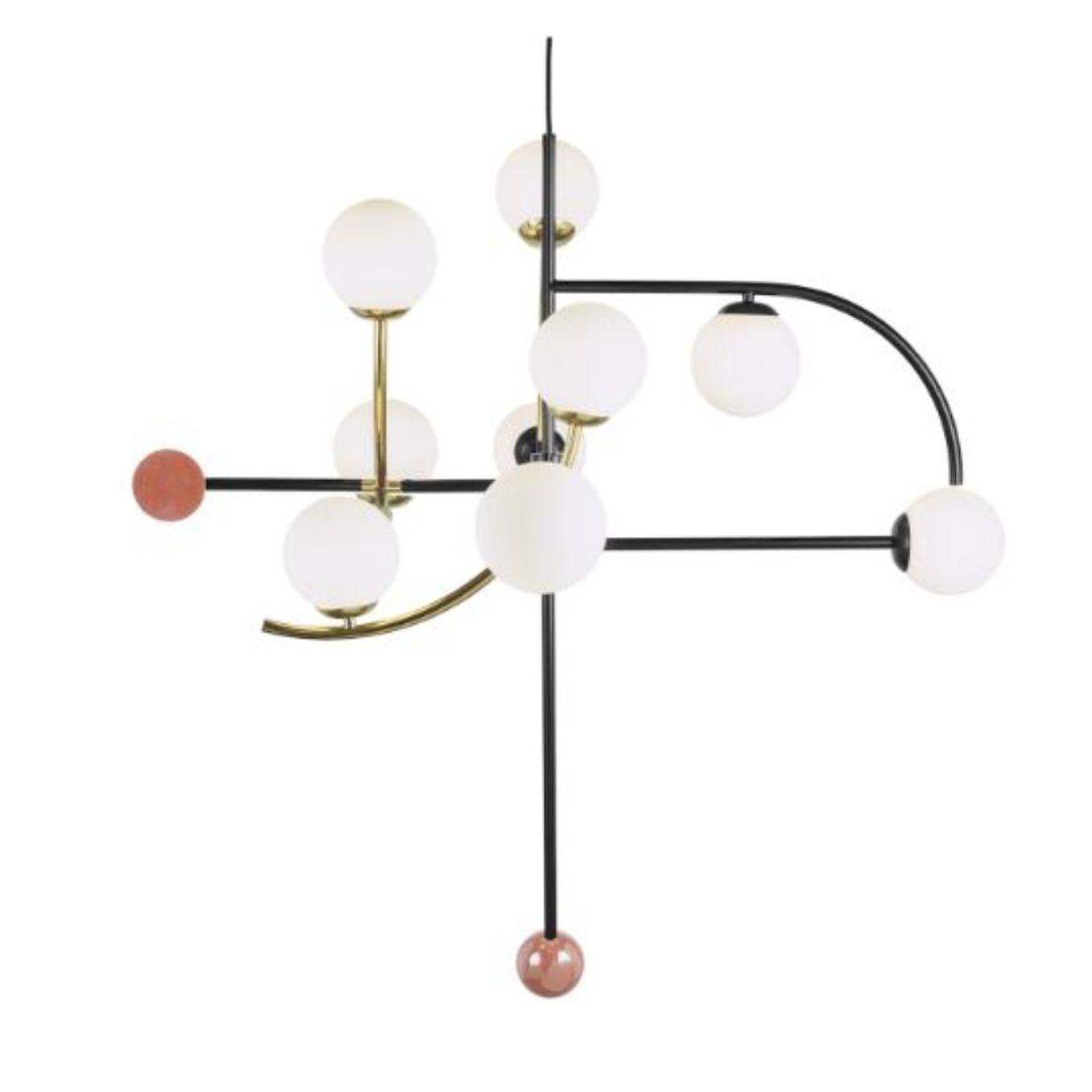 Modern Taupe Helio I Suspension Lamp by Dooq For Sale
