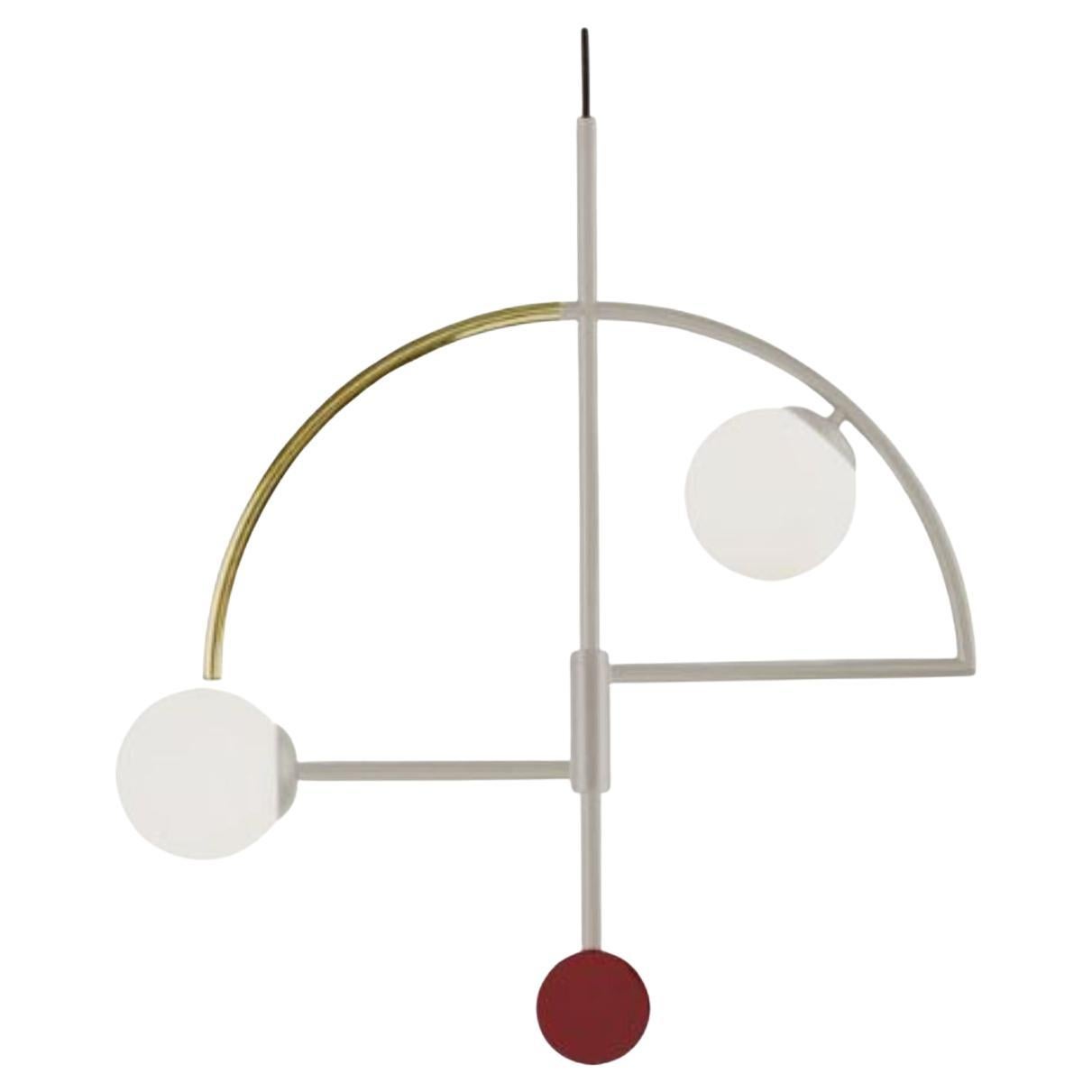 Taupe Helio II Suspension Lamp by Dooq For Sale