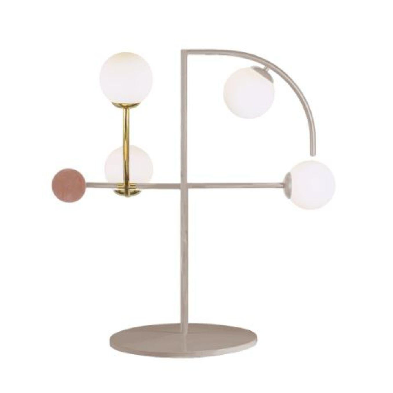 Portuguese Taupe Helio Table Lamp by Dooq For Sale