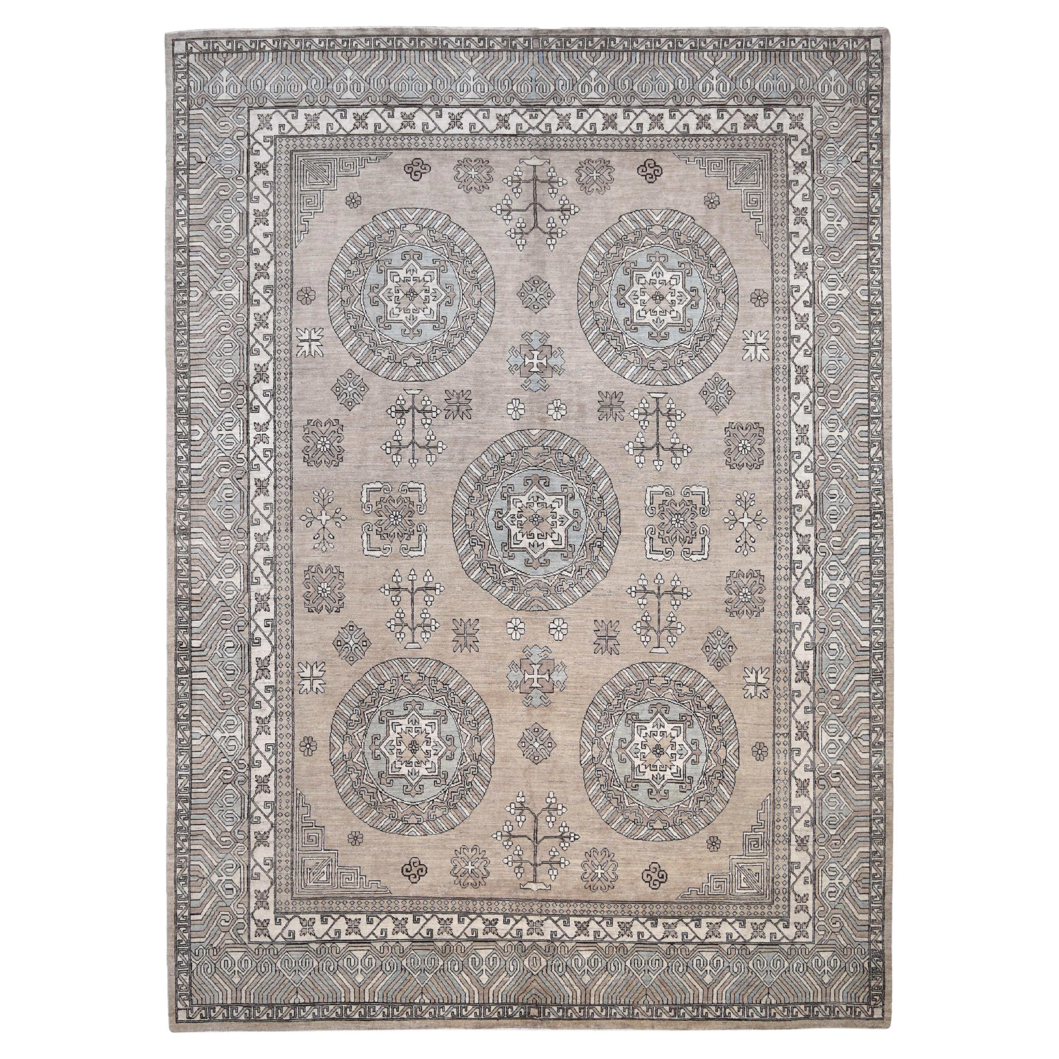 Lana de diseño Khotan topo  Alfombra 10'4''x14'4''