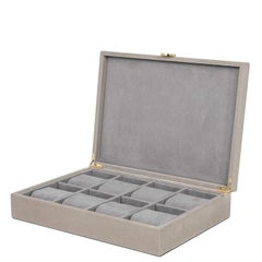 Prestige-Uhrenbox aus taupefarbenem Leder