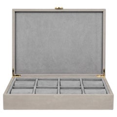 Prestige-Uhrenbox aus taupefarbenem Leder