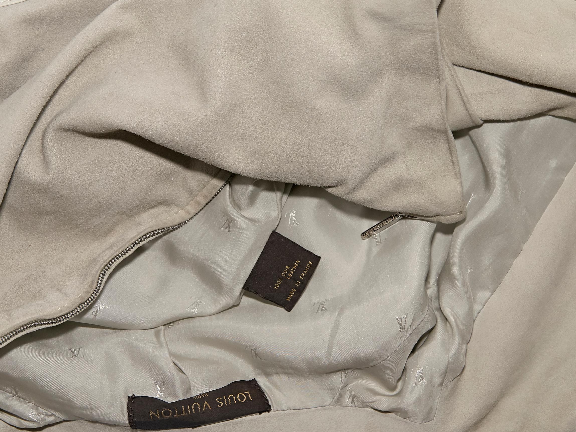 Taupe Louis Vuitton Suede Jacket In Good Condition In New York, NY