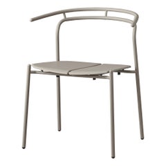 Taupe Minimalist Dining Chair