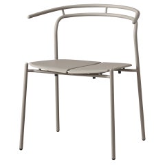 Chaise de salle à manger minimaliste taupe