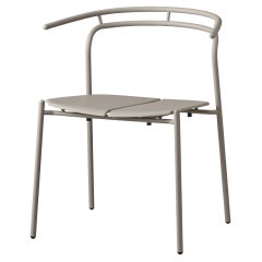 Taupe Minimalist Dining Chair