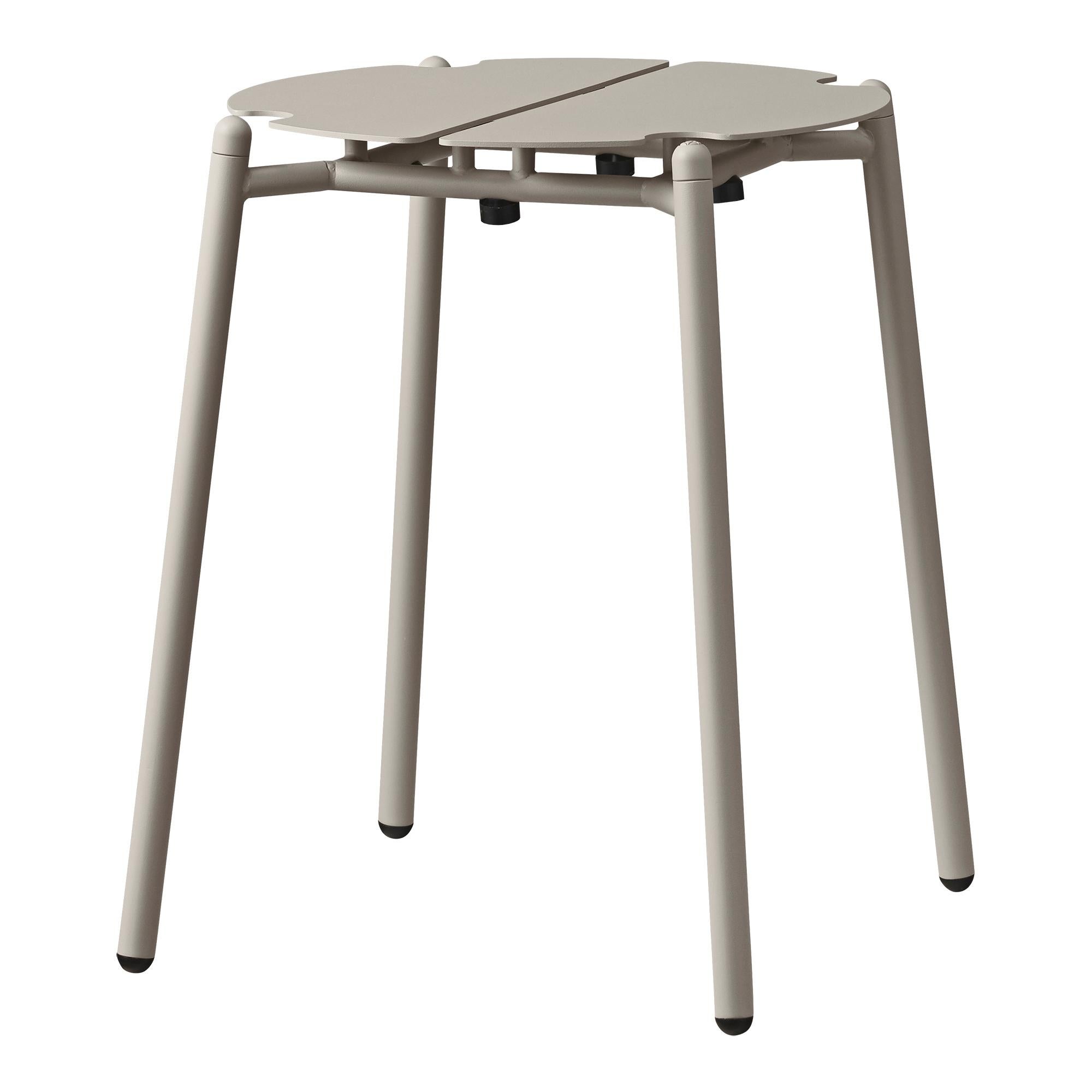 Taupe minimalist stool
Dimensions: Diameter 35 x height 45 cm 
Materials: Steel w. Matte powder coating & aluminum w. Matte powder coating.
Available in colors: Taupe, bordeaux, forest, ginger bread, black and, black and gold.


The NOVO