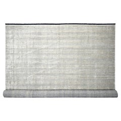 Moderner, strukturierter, handgefalteter, übergroßer Teppich aus Wolle und Seide in Taupe 14'0" x 16'2"