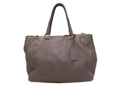 Taupe Prada Leder Tote Bag