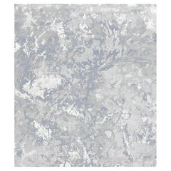 Alfombra Abstracta Orgánica Anudada a Mano de Lana y Seda Rosa Cal Topo en Stock 12'x15'