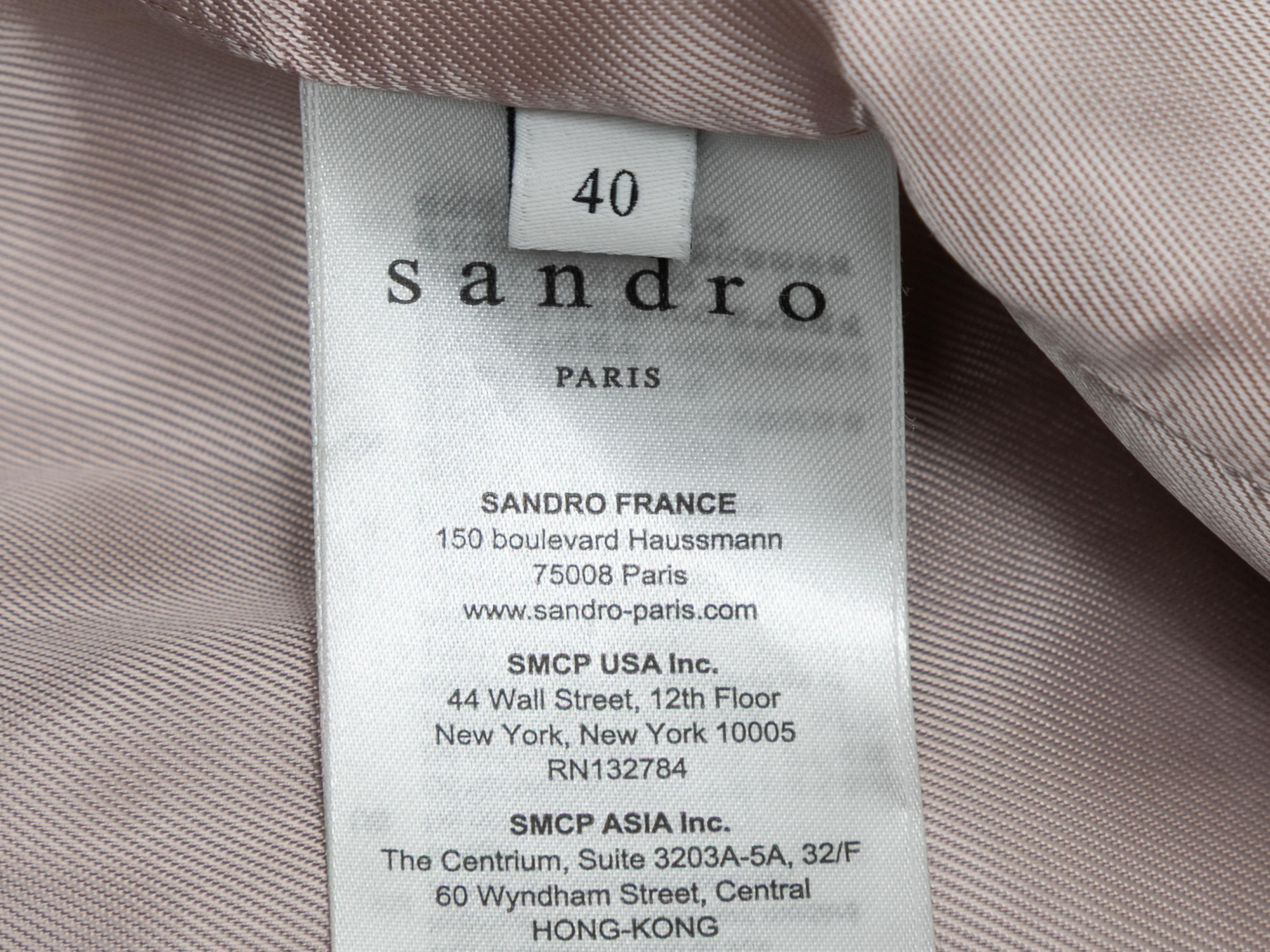 Taupe Sandro Button-Up Blazer Size FR 40 For Sale 1