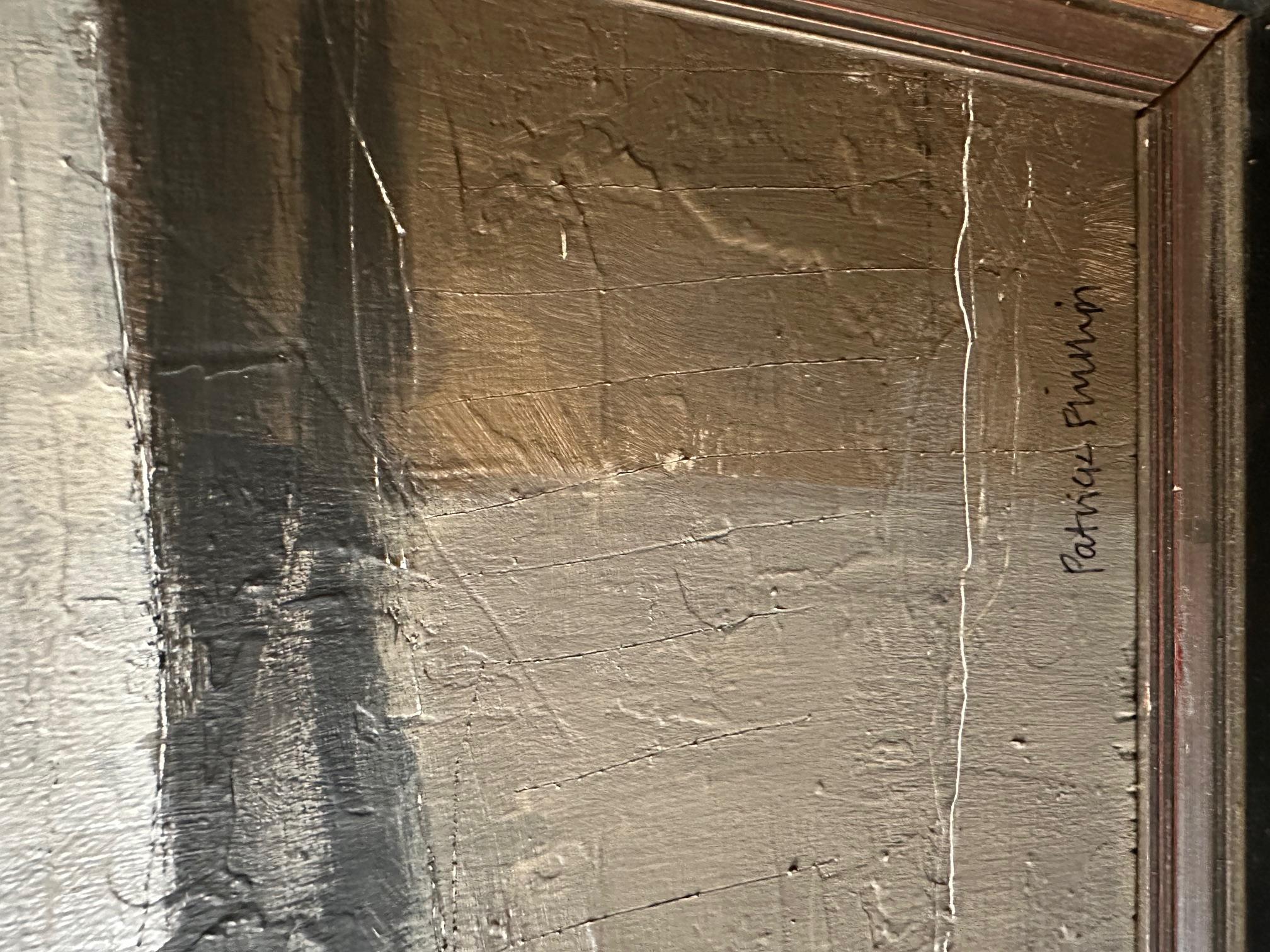 Taupe, White, Black Acrylic Abstract By Patrick Phillips, U.S.A., Contemporary In New Condition For Sale In New York, NY