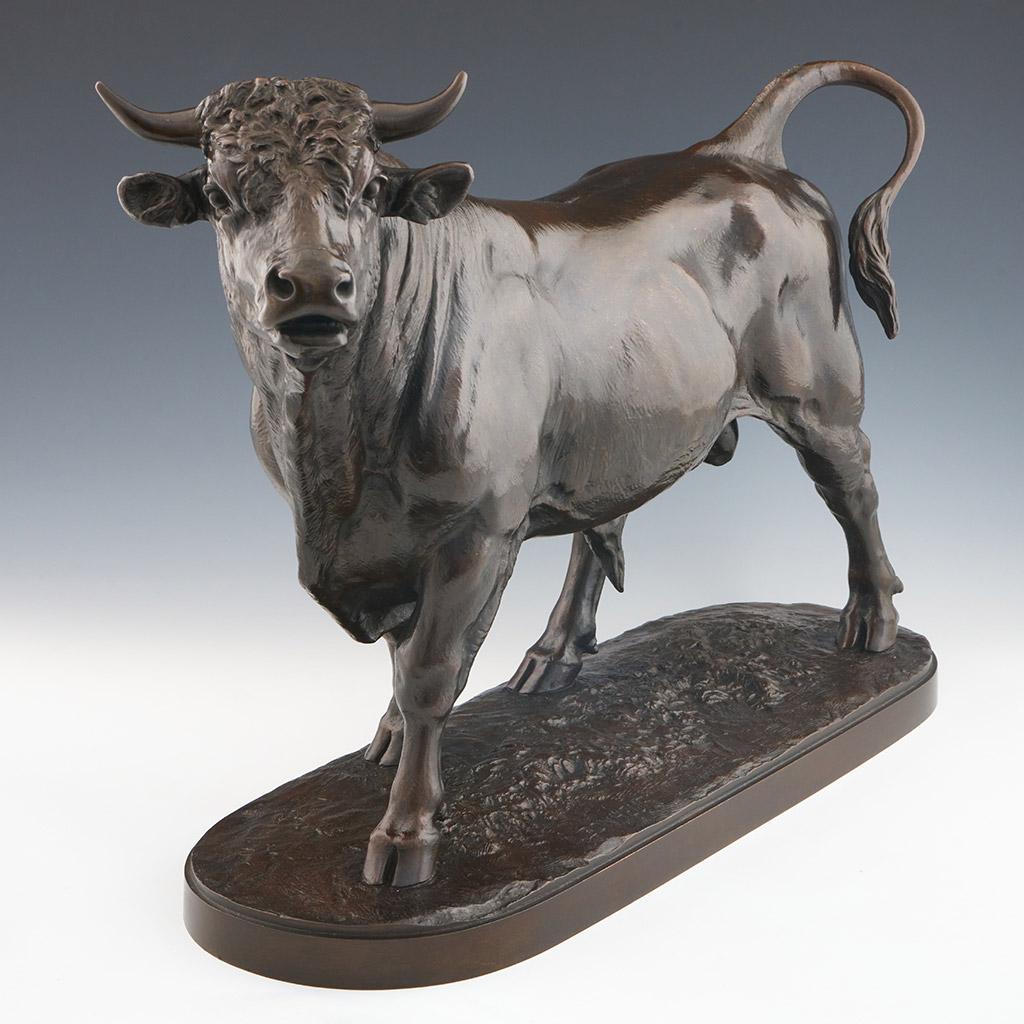 A large and impressive bronze study of a striding Bull by Isidore Bonheur. Excellent hand chased patination. Signed ' I Bonheur' to base together with stamped 'Peyrol'

Origin: French

Date: Circa 1870

Born in Bordeaux, hailing from a