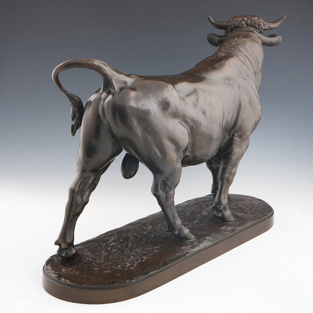 French 'Taureau Debout' A Bronze Study of a Striding Bull by Isidore Bonheur