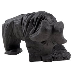 Taurus, Kettensäge geschnitzt, gebrannte Eiche Stier Skulptur