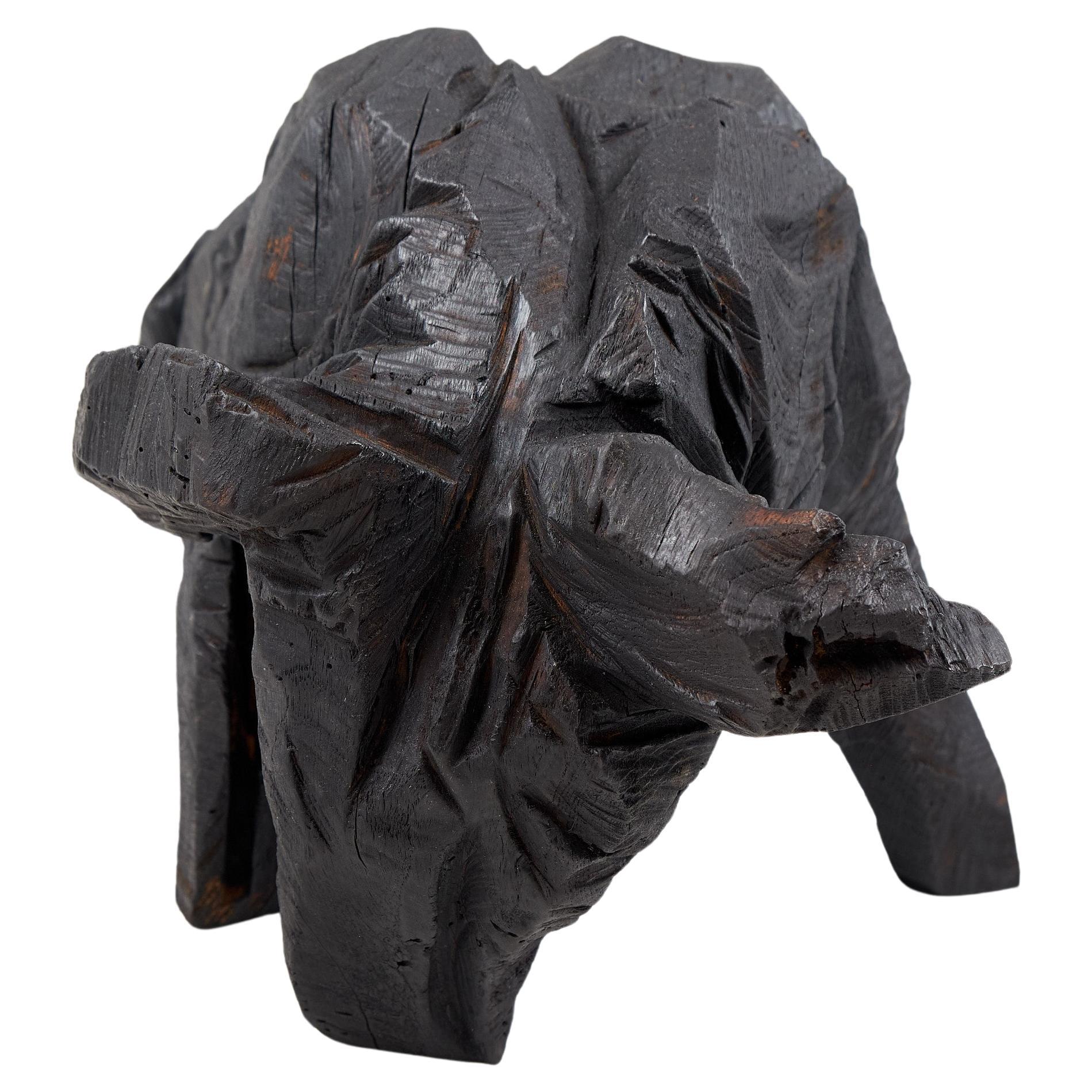 Taurus, Chainsaw Carved, Burnt Oak