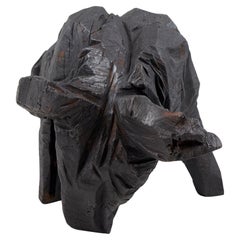 Taurus, Chainsaw geschnitzt, gebrannte Eiche
