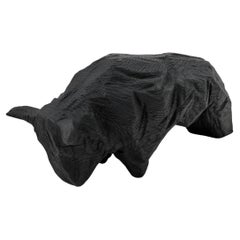 Taurus, Chainsaw Carved, Burnt Oak