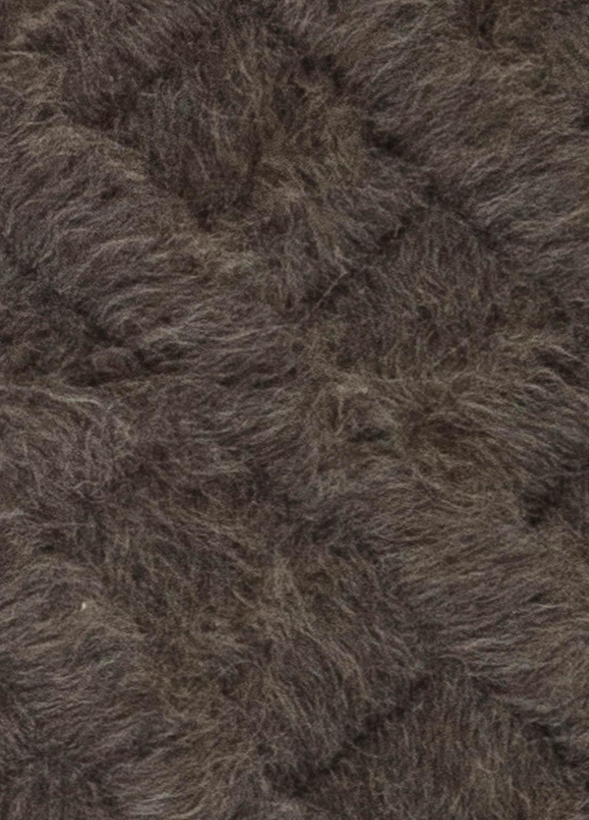 Taurus collection modern geometric brown goat hair rug by Doris Leslie Blau.
Size: 4.2