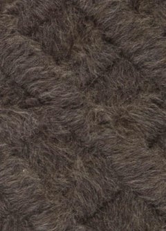 Taurus Collection Modern Geometric Brown Goat Hair Rug by Doris Leslie Blau