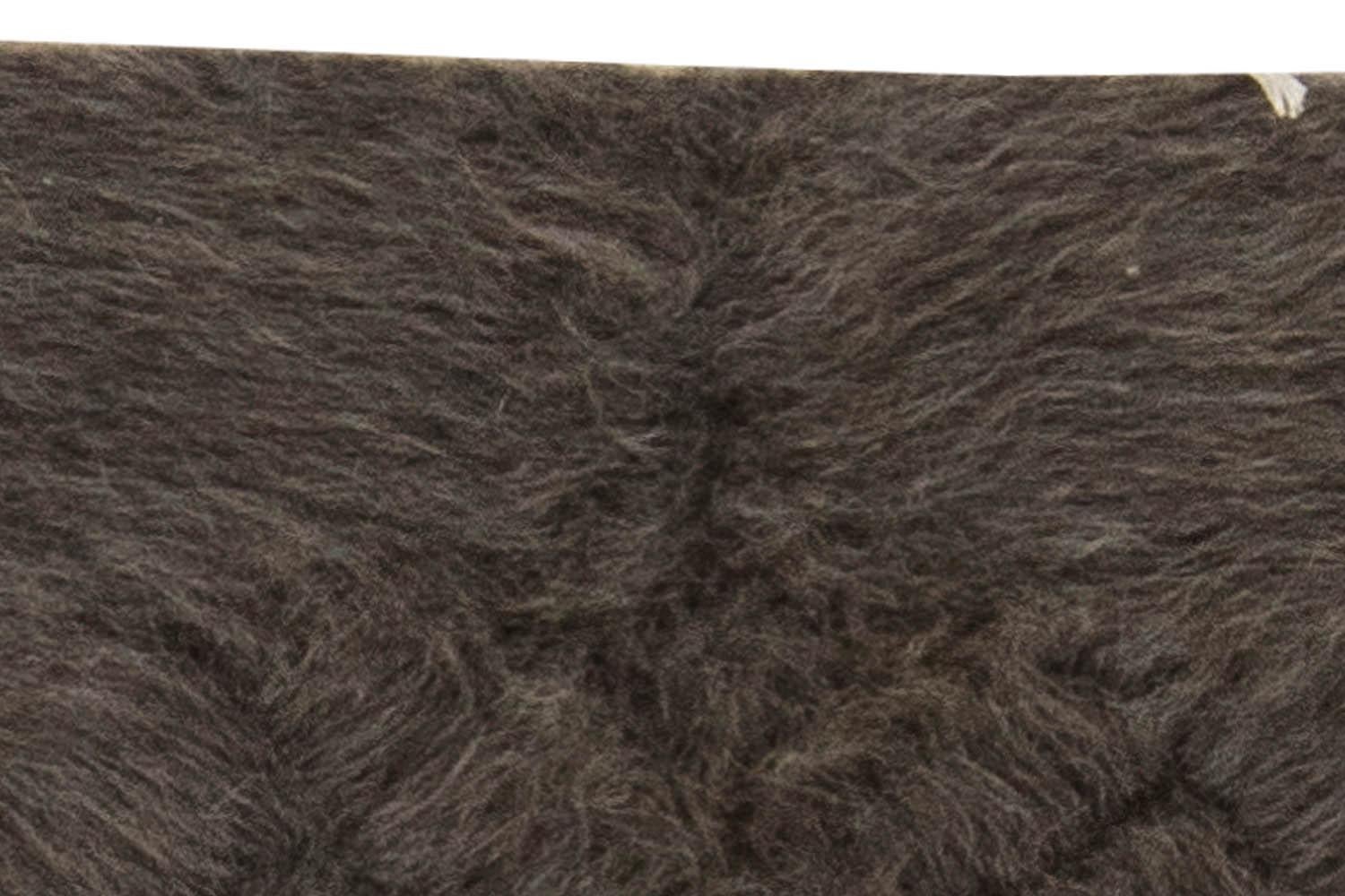 Contemporary Taurus Collection Modern Geometric Brown Goat Hair Rug by Doris Leslie Blau For Sale