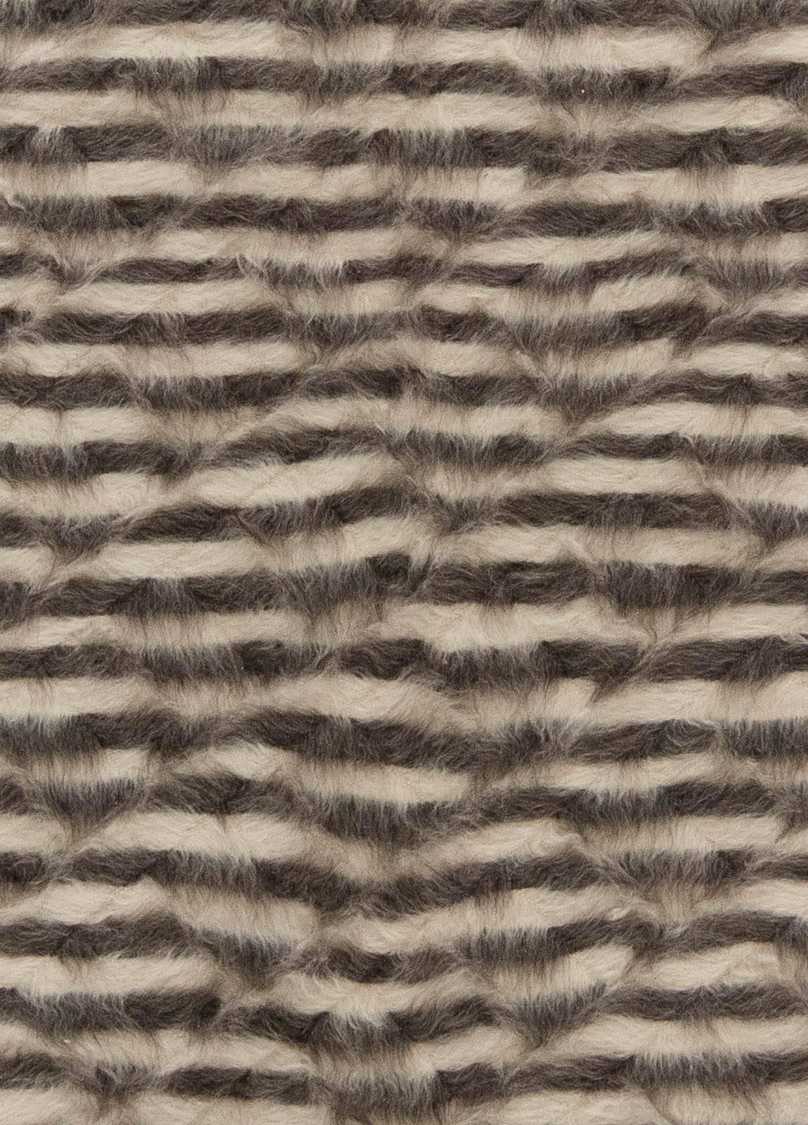 Taurus collection modern striped goat hair rug by Doris Leslie Blau
Size: 6'0