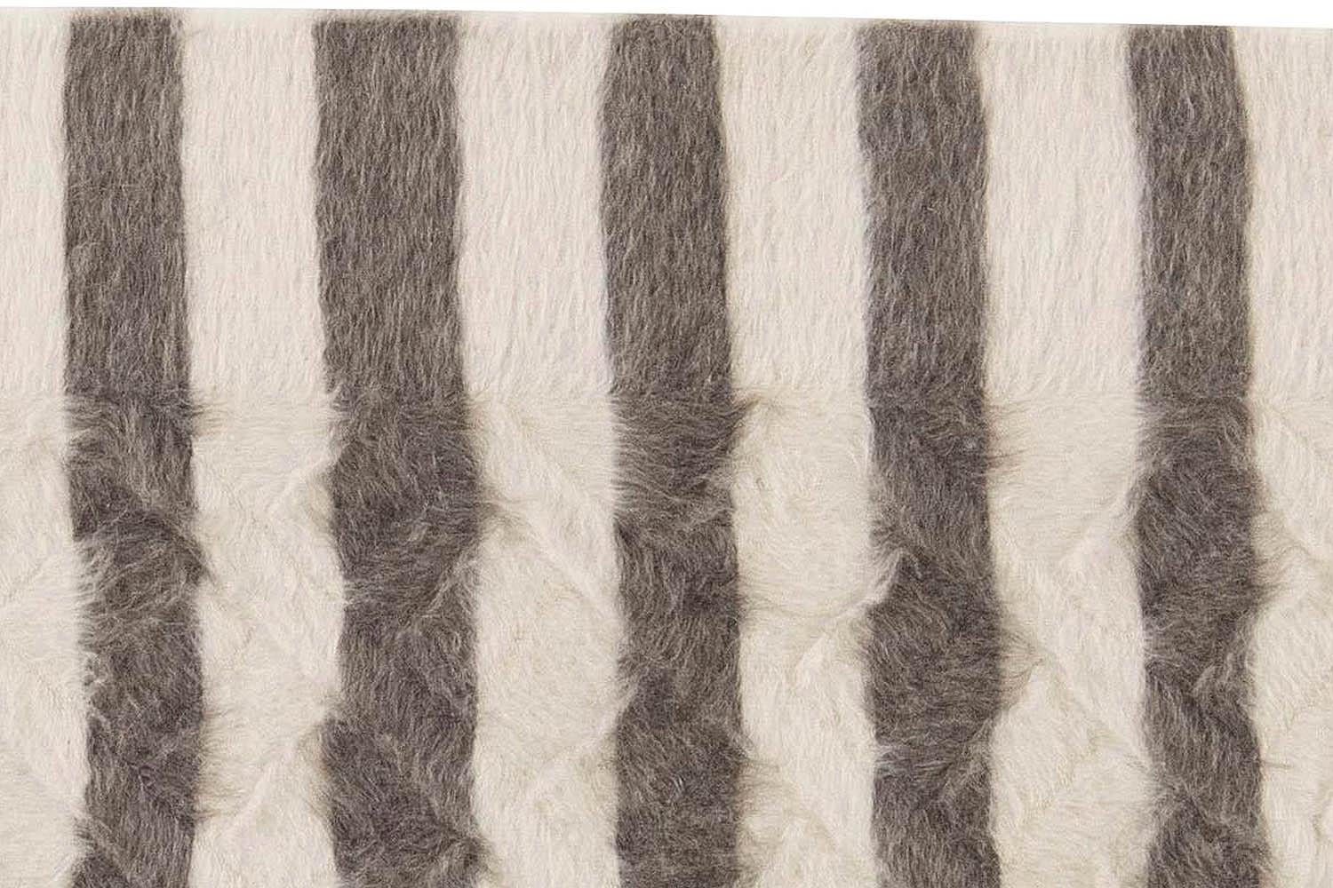 Contemporary Taurus Collection Modern Striped Goat Hair Rug by Doris Leslie Blau For Sale