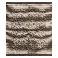 Taurus Collection Modern Striped Goat Hair Rug by Doris Leslie Blau
