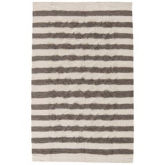 Taurus Collection Modern Striped Goat Hair Rug by Doris Leslie Blau
