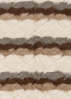 Tapis à rayures en poils de chèvre de la collection Taurus de Doris Leslie Blau