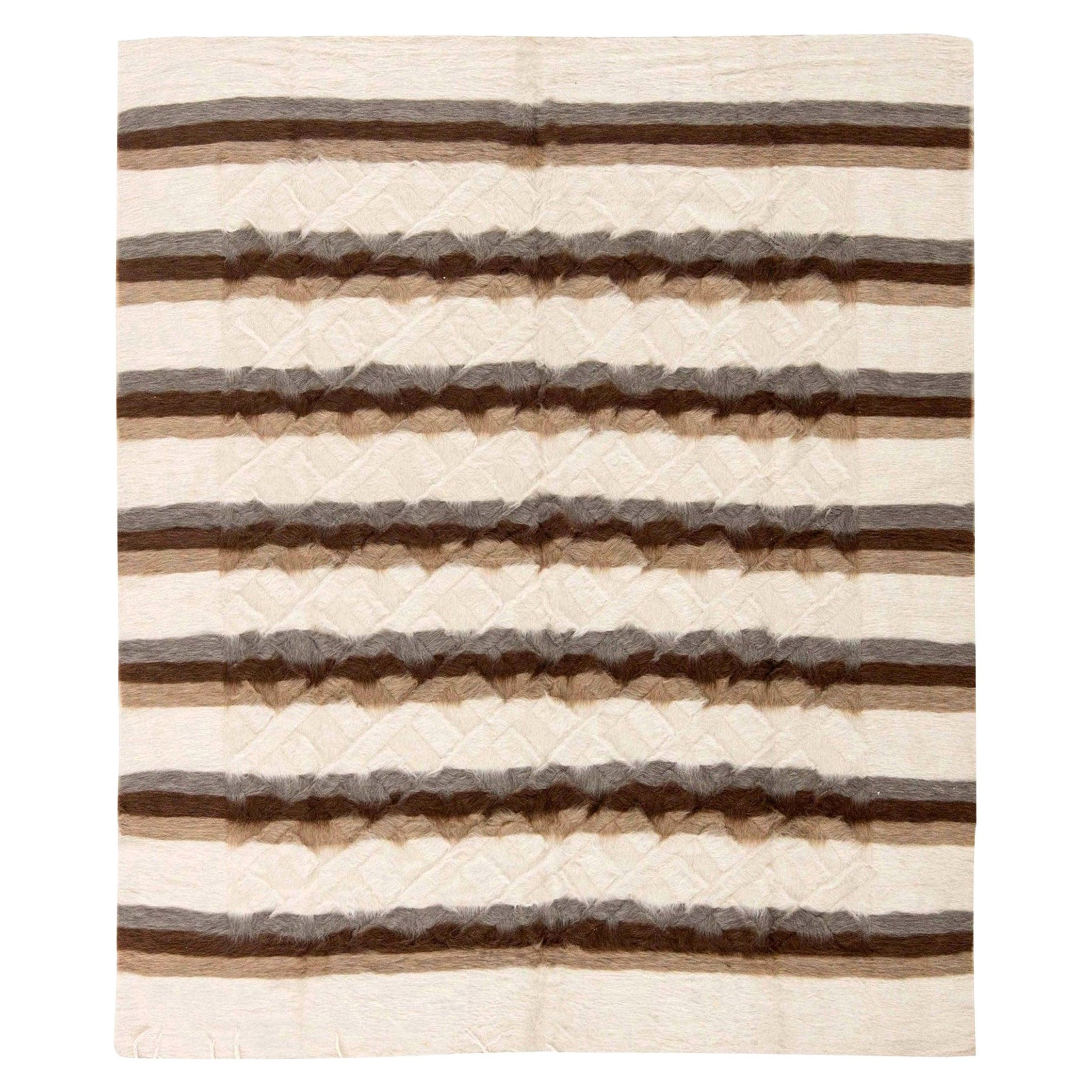 Taurus Collection Striped Goat Hair Rug by Doris Leslie Blau