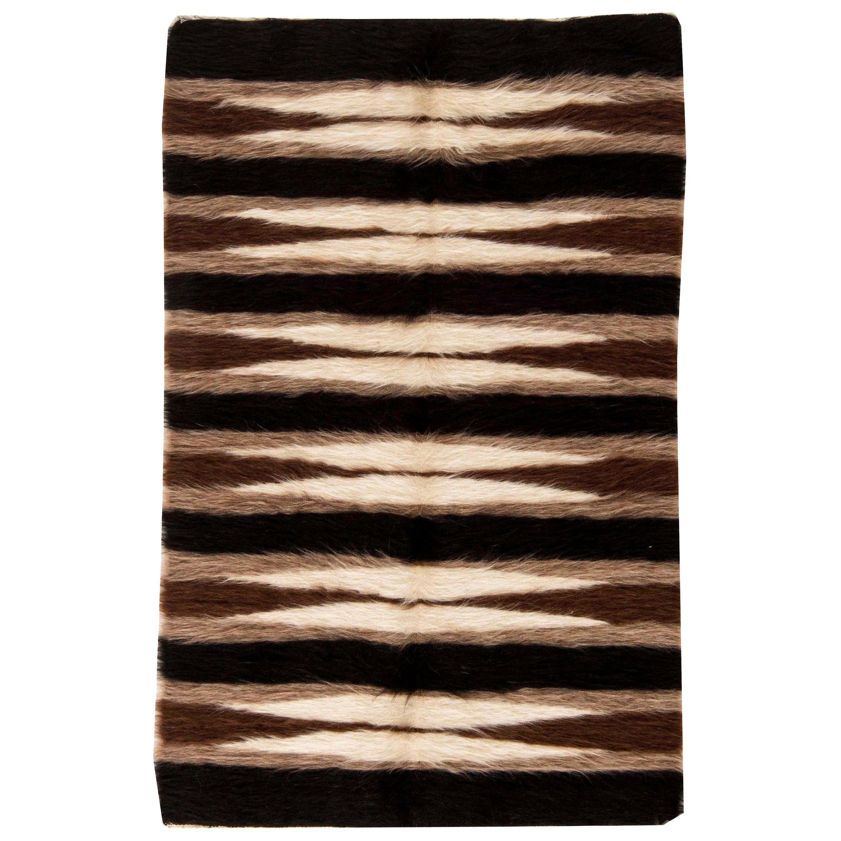 Taurus Collection Striped Goat Hair Rug by Doris Leslie Blau