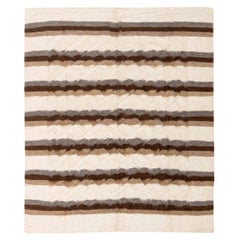 Gestreifter Teppich aus der Taurus-Kollektion aus Ziegenhaar von Doris Leslie Blau