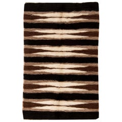 Taurus Collection Striped Goat Hair Rug by Doris Leslie Blau