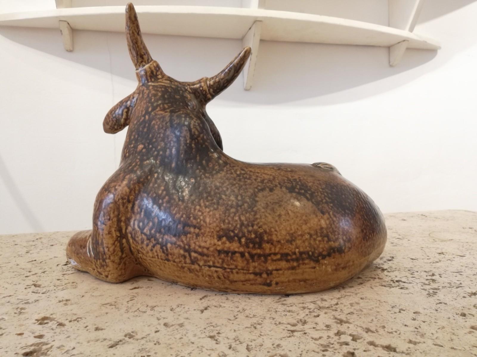 Taurus en cerámica de Knud Kyhn, 1950.