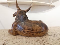 Taurus en céramique de Knud Kyhn, 1950