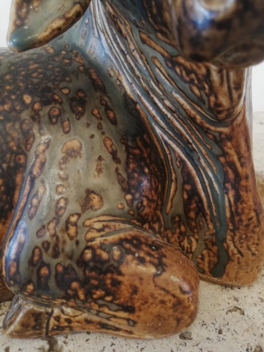 Taurus in Ceramic by Knud Kyhn, 1950 In Good Condition For Sale In Brussels, BE