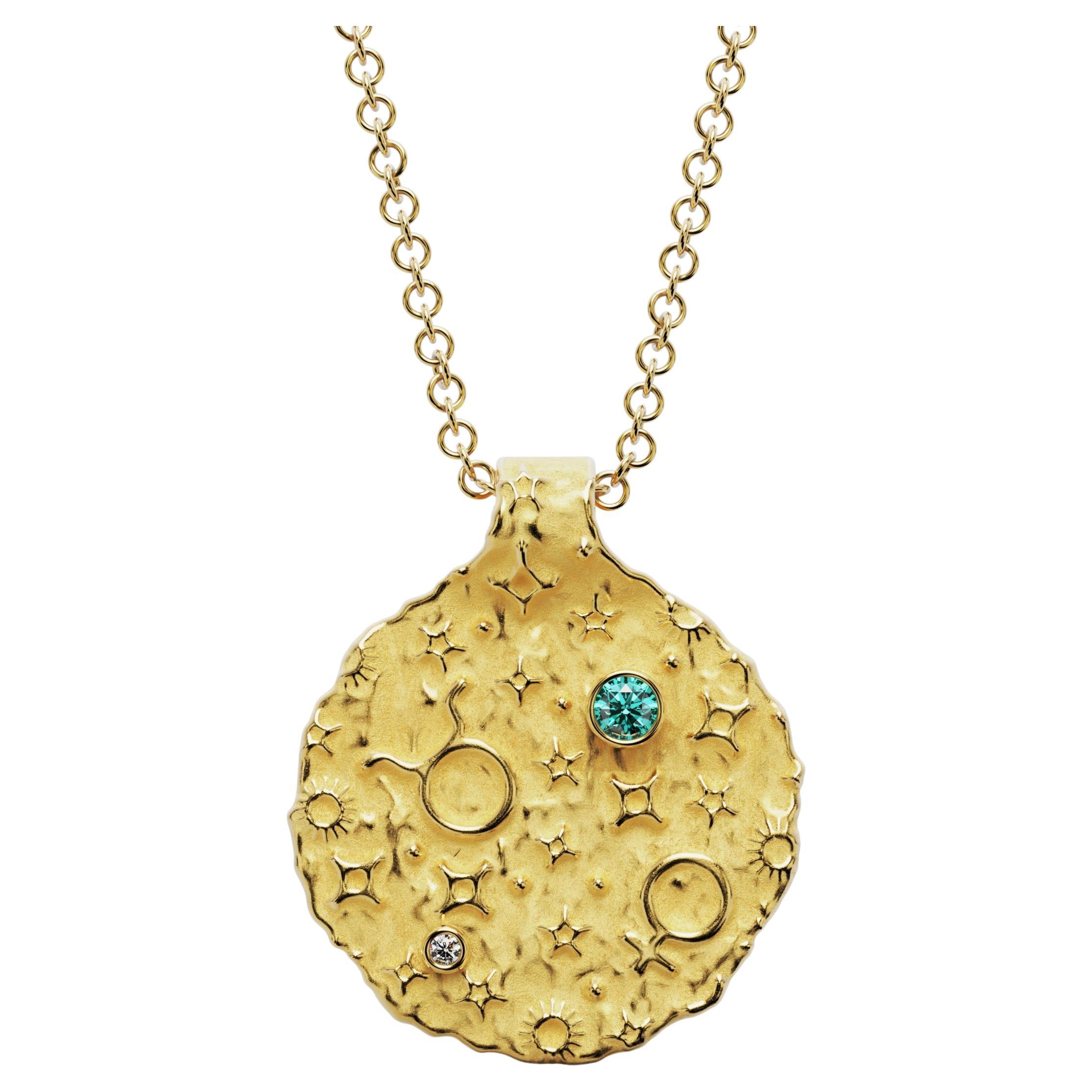 🌿 Exquisite Handmade Taurus Zodiac Pendant in 14K Gold 🌿
Celebrate the strength and determination of Taurus with this luxurious handcrafted pendant, designed and made to order in Italy by Oltremare Gioielli. This round pendant (2 cm diameter) is