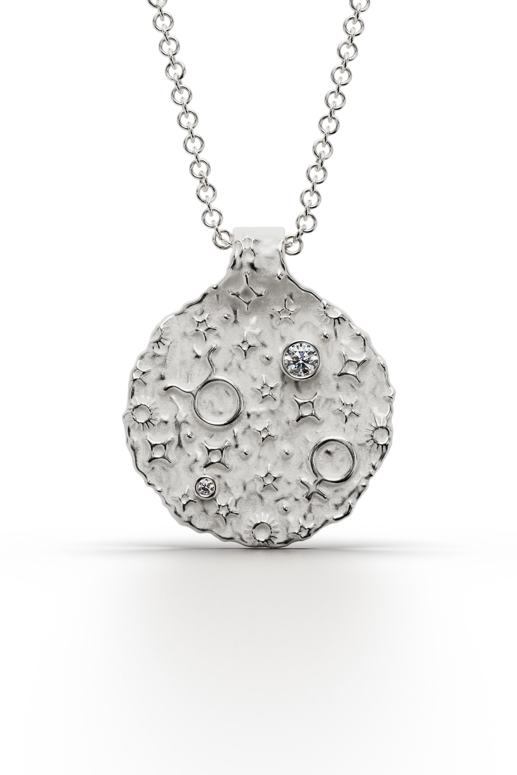 Taurus Zodiac Pendant – 18K Gold – Astrology Necklace By Oltremare Gioielli For Sale 1
